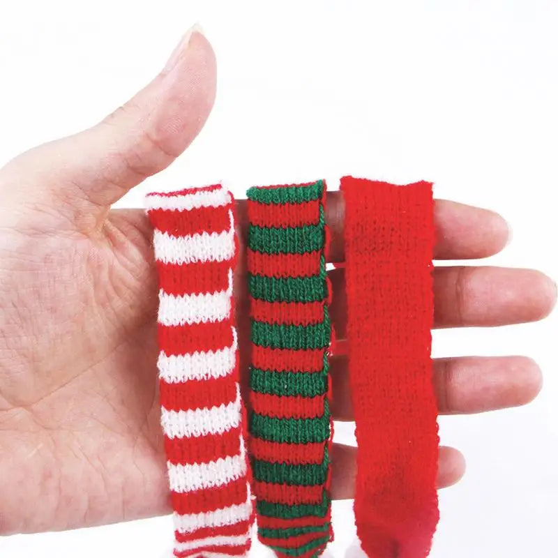 Pet Christmas Scarf Cat Dog New Year Costume Striped Mini Knitted Collar Neck Warmer Kitten Puppy Accessories Pet Supplies