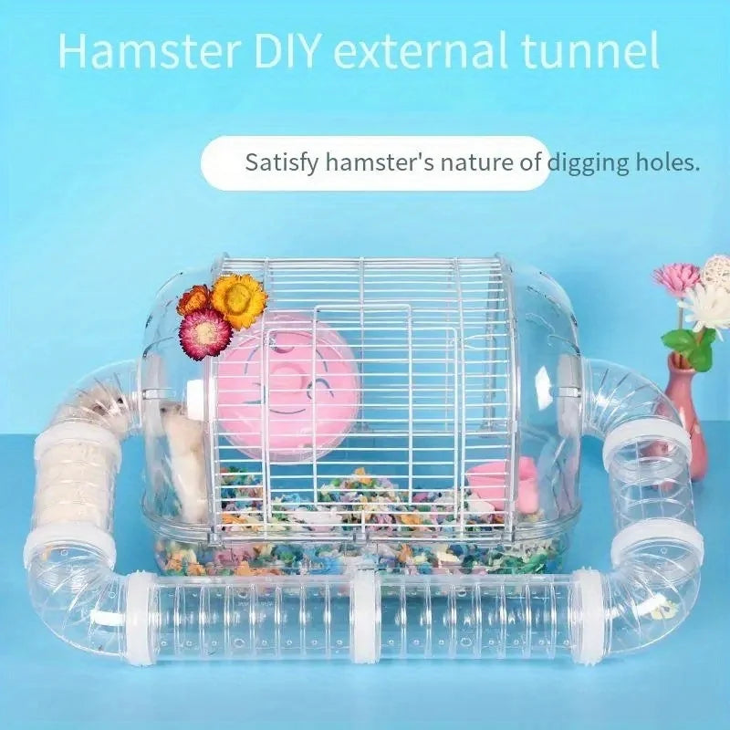 8pcs DIY Hamster Tunnel Toy Pet Sports Training Pipeline Transparent Runway Toy Pet Hamster Game for Small Animal Accessories