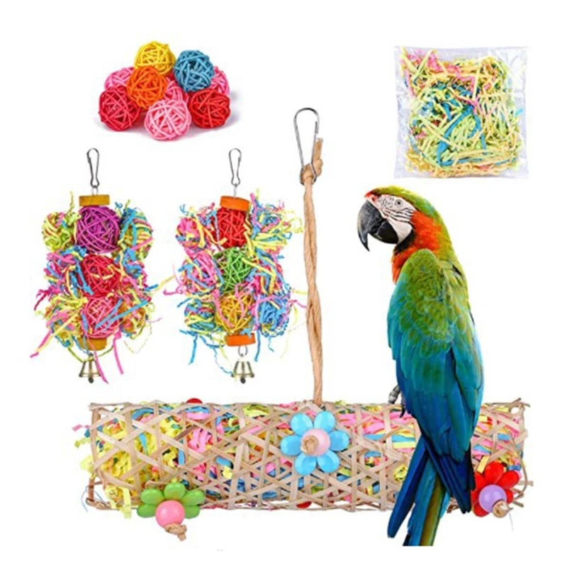 5Pcs/lot Bird Parrot Toy Set