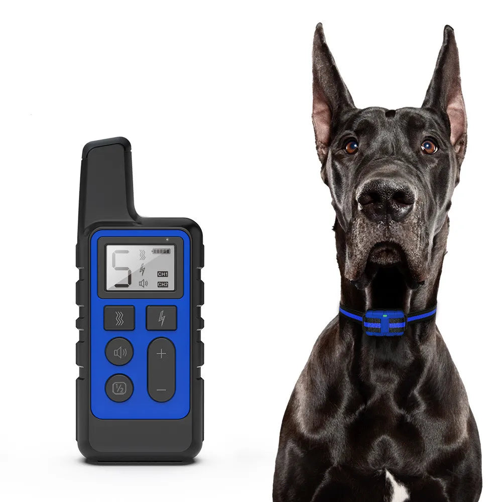 Electric Dog Training Collar Waterproof Pet Remote Control Rechargeable 500m training dogs collars with Shock Vibration Sound
